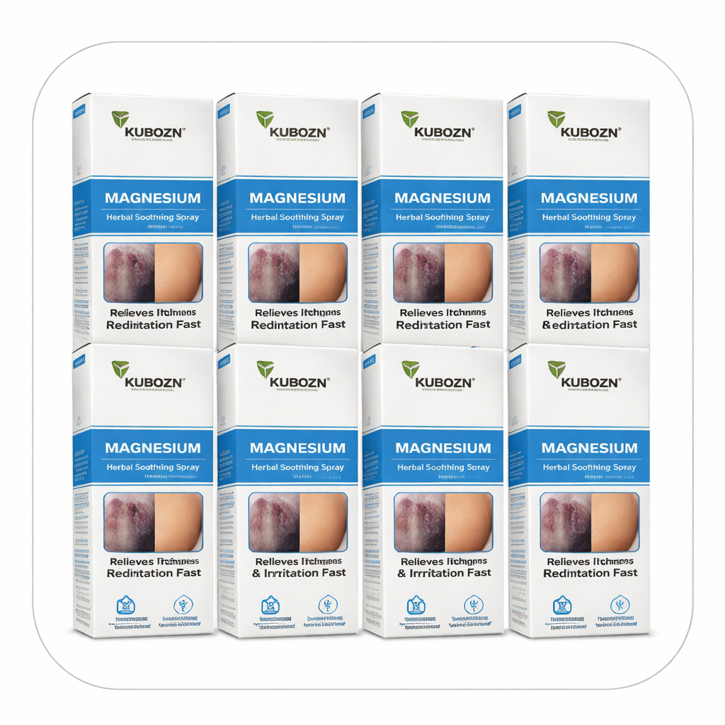 ✅ Official Store:KUBOZN® Magnesium Herbal Spray – Fast Relief for Psoriasis & Eczema | No-Rub, Steroid-Free