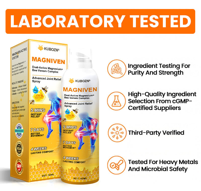 AU🏅  KUBOZN® MagniVen Magnesium & Bee Venom Joint Spray – 5 Min Relief · 7 Day Mobility · 4 Week Comfort
