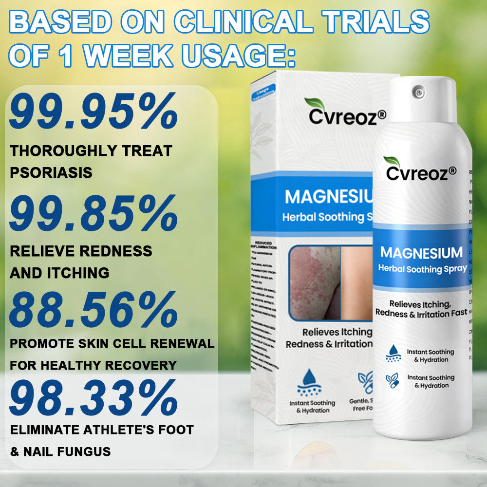 Cvreoz® Magnesium Herbal Psoriasis Spray – Fast, Gentle Relief