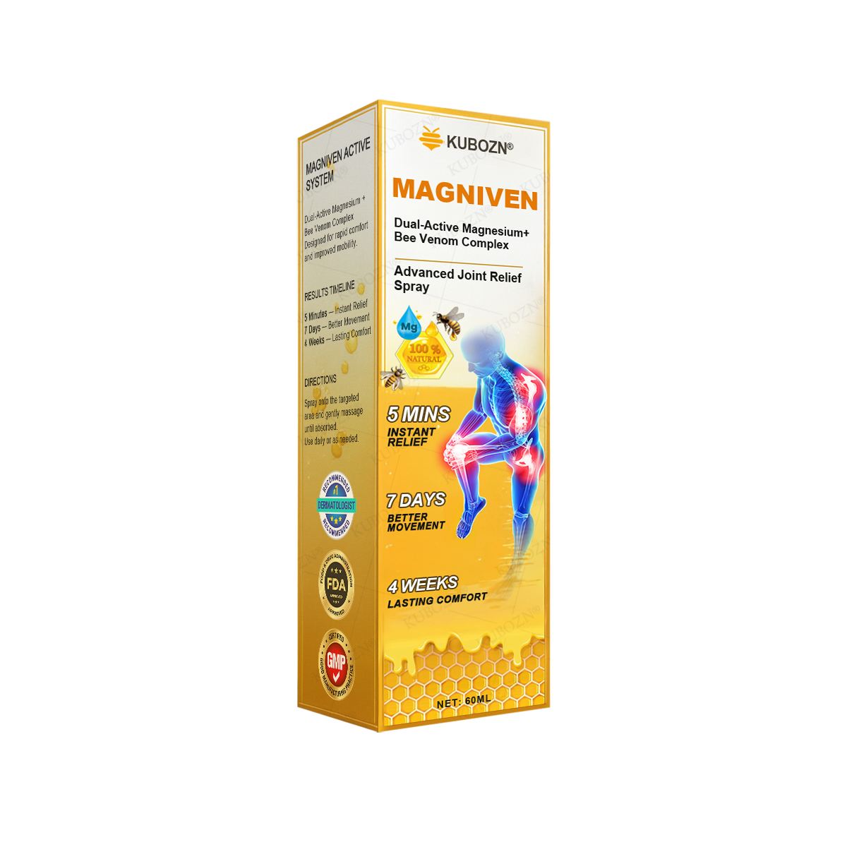 AU🏅  KUBOZN® MagniVen Magnesium & Bee Venom Joint Spray – 5 Min Relief · 7 Day Mobility · 4 Week Comfort
