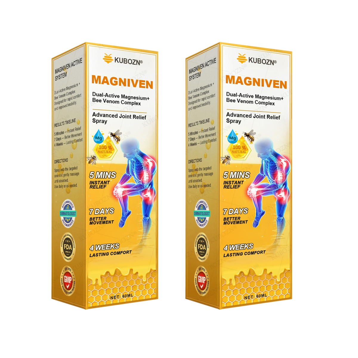 AU🏅  KUBOZN® MagniVen Magnesium & Bee Venom Joint Spray – 5 Min Relief · 7 Day Mobility · 4 Week Comfort