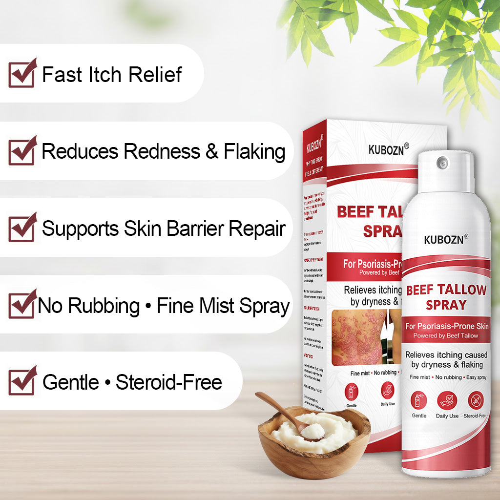KUBOZN® Beef Tallow Spray for Itchy, Flaky Psoriasis Skin