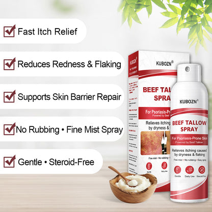 KUBOZN® Beef Tallow Spray for Itchy, Flaky Psoriasis Skin