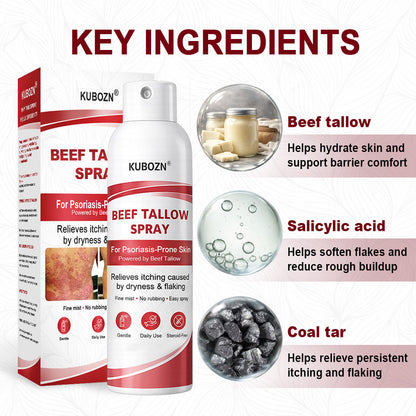 KUBOZN® Beef Tallow Spray for Itchy, Flaky Psoriasis Skin
