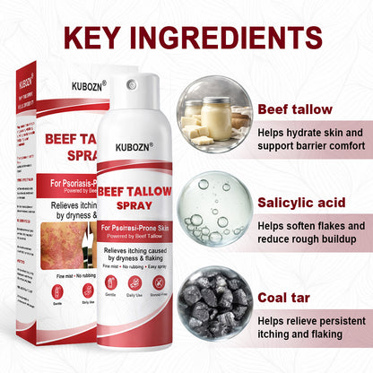 KUBOZN® Beef Tallow Spray for Itchy, Flaky Psoriasis Skin 1