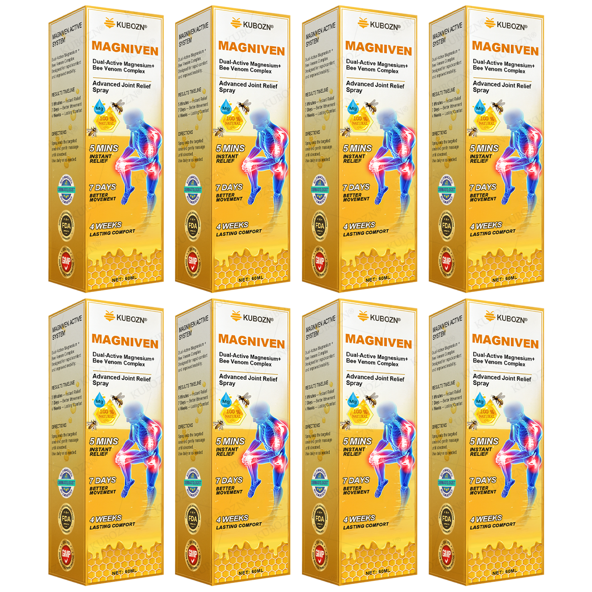 AU🏅  KUBOZN® MagniVen Magnesium & Bee Venom Joint Spray – 5 Min Relief · 7 Day Mobility · 4 Week Comfort