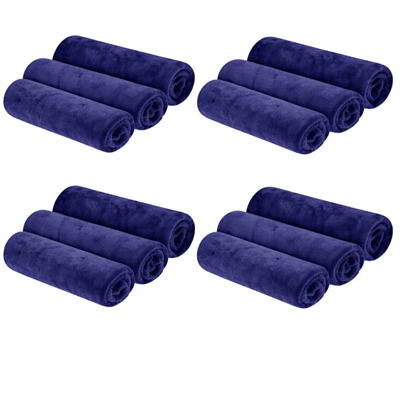 KUBOZN® 3 Pack Microfiber Twisted-Loop Quick-Dry Towels