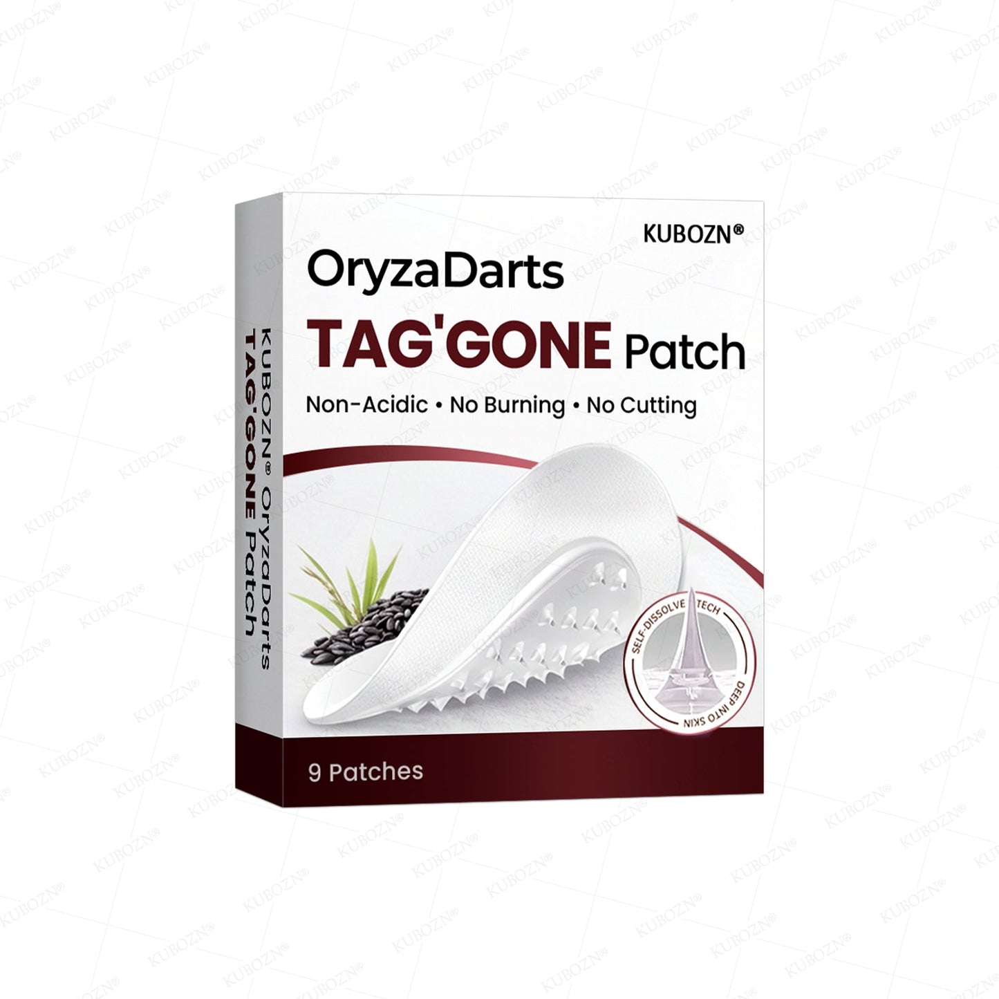 KUBOZN® OryzaDarts TAG’GONE Patch✨Pain-Free Root-Level Removal Powered by Black Rice MicroDarts. (Offer)