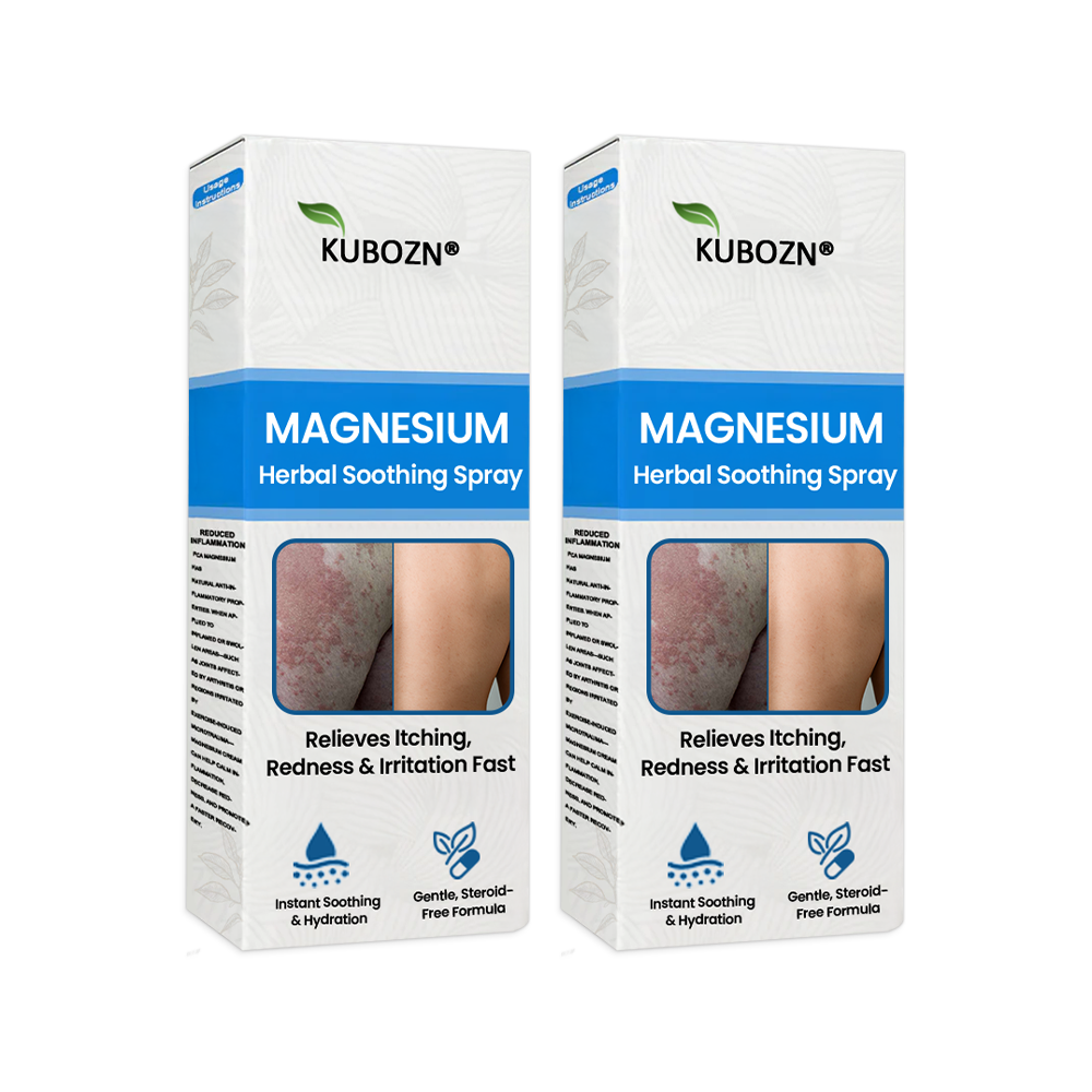 ✅  Official Store:KUBOZN® Magnesium Herbal Spray – Fast Relief for Psoriasis & Eczema | No-Rub, Steroid-Free