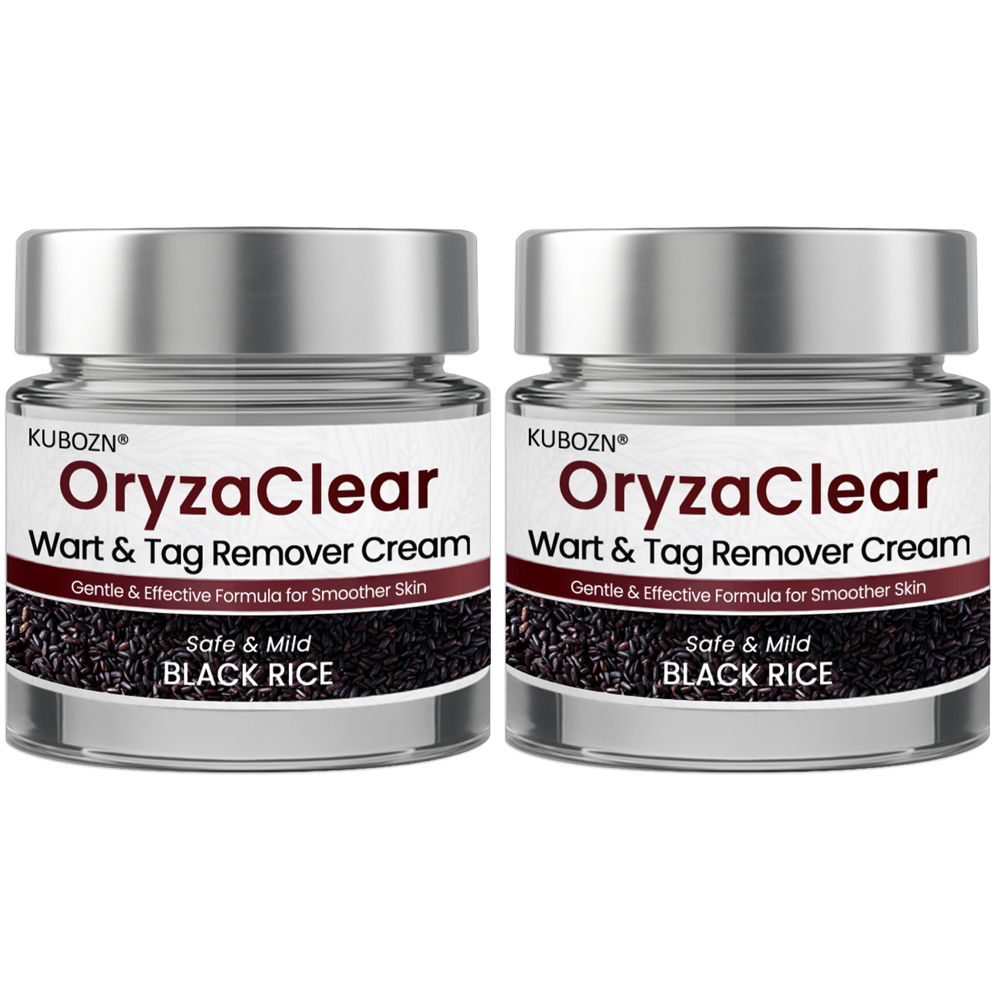 ⭐ KUBOZN® OryzaClear – Black Rice Power Cream for Skin Tags & Bumps · Gentle Plant-Based Softening Formula