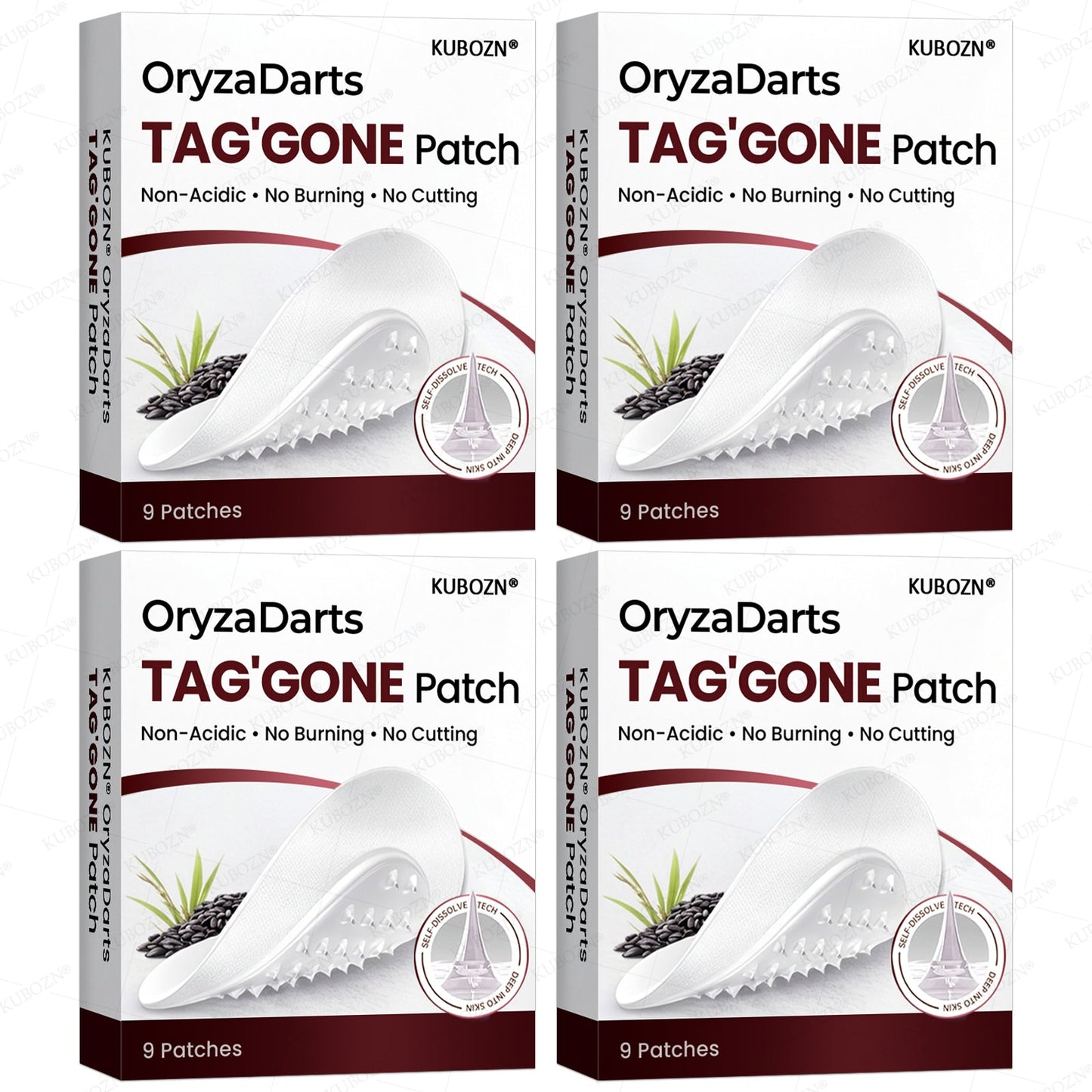 KUBOZN® OryzaDarts TAG’GONE Patch✨Pain-Free Root-Level Removal Powered by Black Rice MicroDarts. (Offer)